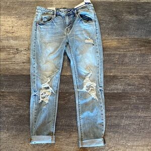 Distressed Light Blue Women's Jeans